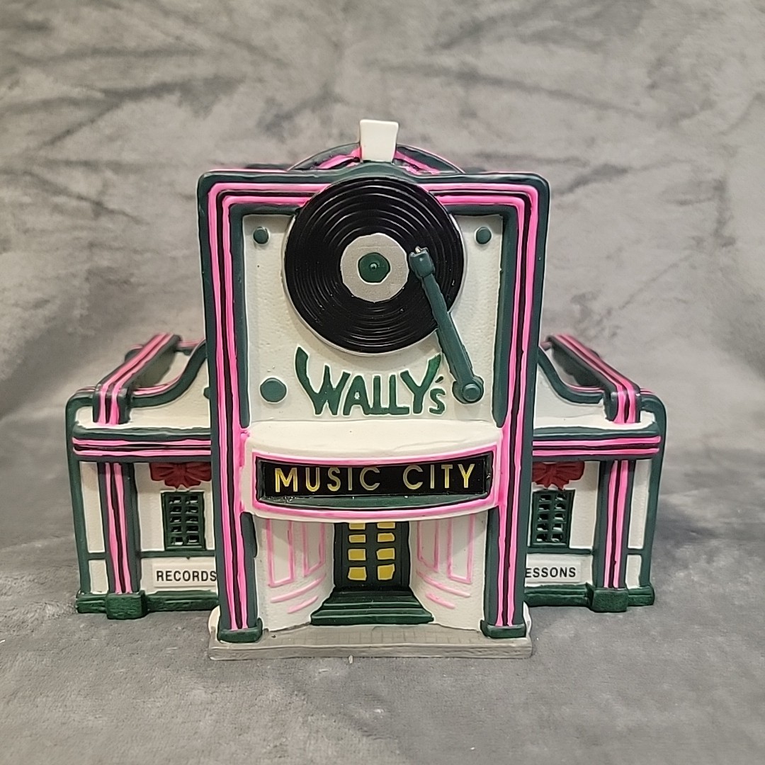 Lemax Juke Box Junction Wally’s Music City 1998 Christmas Village ( 1st Edition)