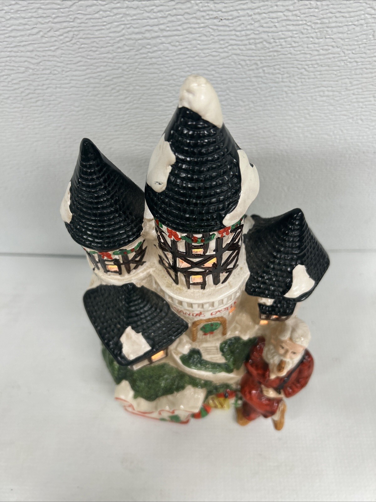 Brinn’s Ceramic Village Collection “Santa’s Castle” Nite Lite Tested Good 1987