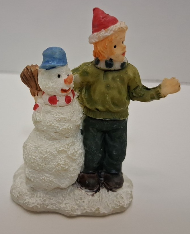 Lot Of 10 Unbranded Polyresin Christmas Village Figurines 1.75 To 2 Inches