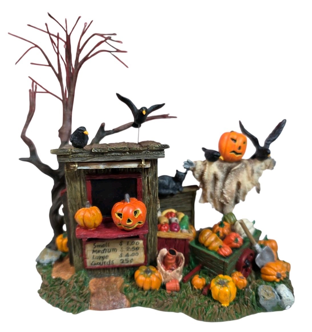 Department 56 Halloween Pumpkin Stand Village Accessory 56.52956 Scarecrow Box