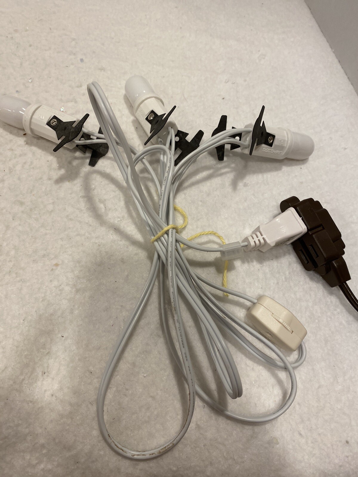 3 Socket Light Cord Set Dept 56 Christmas Village Sets On/Off Switch C7