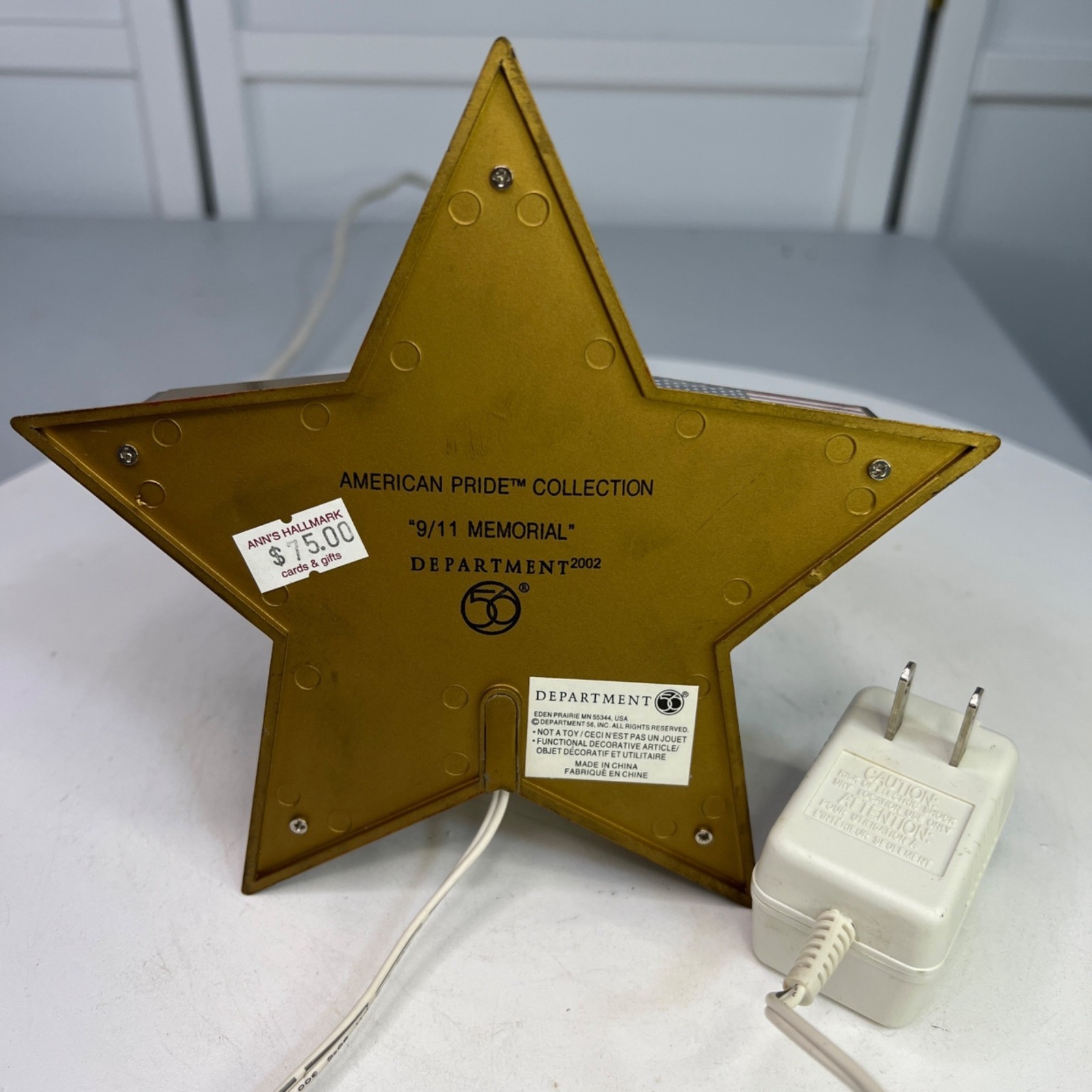 Dept 56 9/11 Memorial American Pride Collection Lighted Figurine (Incomplete)