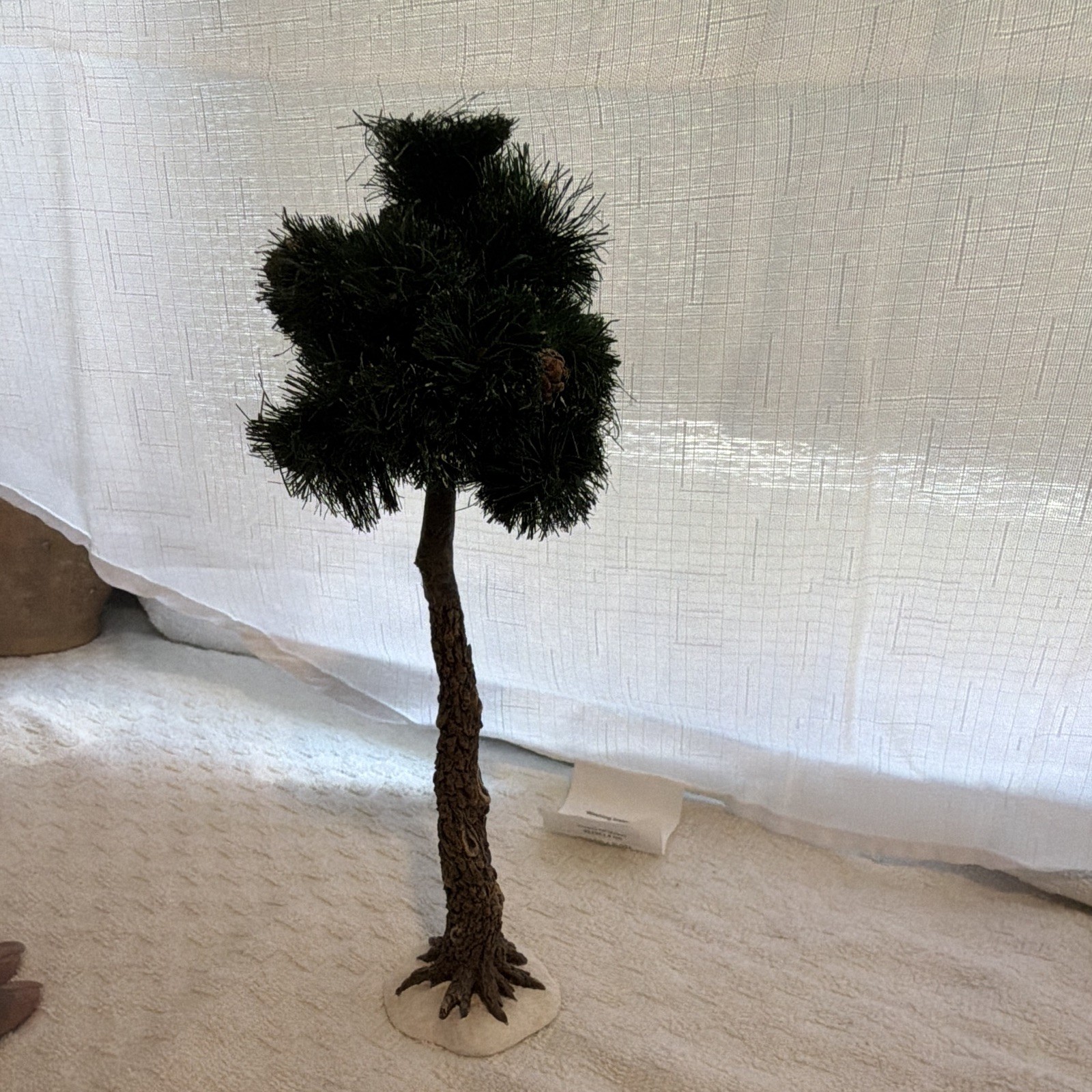 Department 56 Christmas Village Tree Painted Green/Brown Mixed Materials 17 in