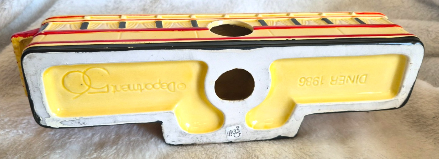 Rare VTG 1980s Dept 56 Mickeys Dining Car Diner Christmas Village Disney Retro