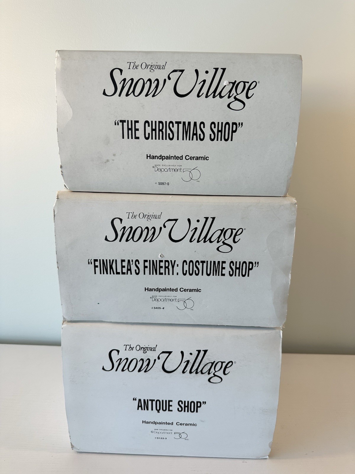 Department 56 Snow Village Lot Of 3 – Antique, Christmas Shop & Finklea’s Finery