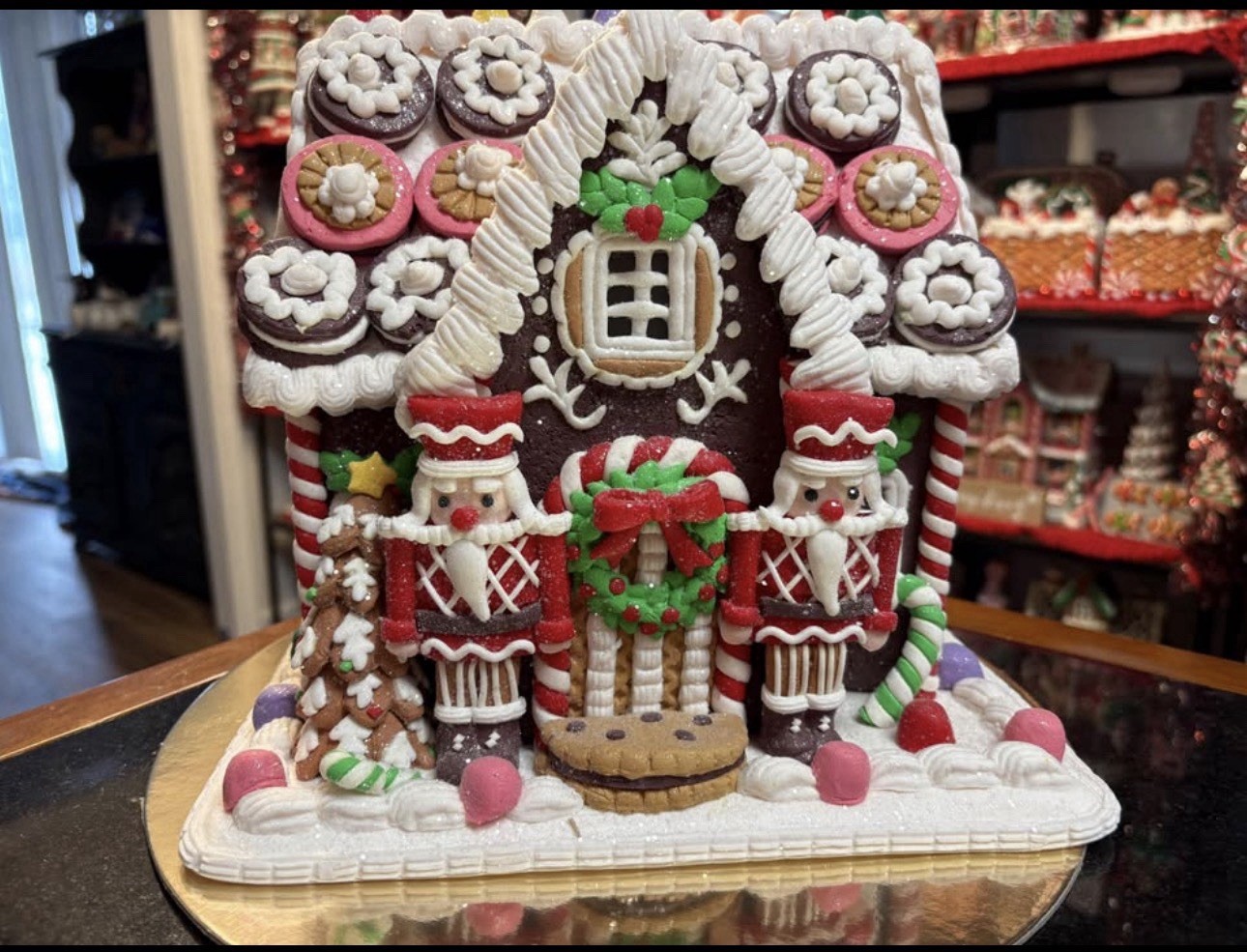 Kurt S. Adler LED Gingerbread Cookie House 9.5 Inch Multicolor Christmas