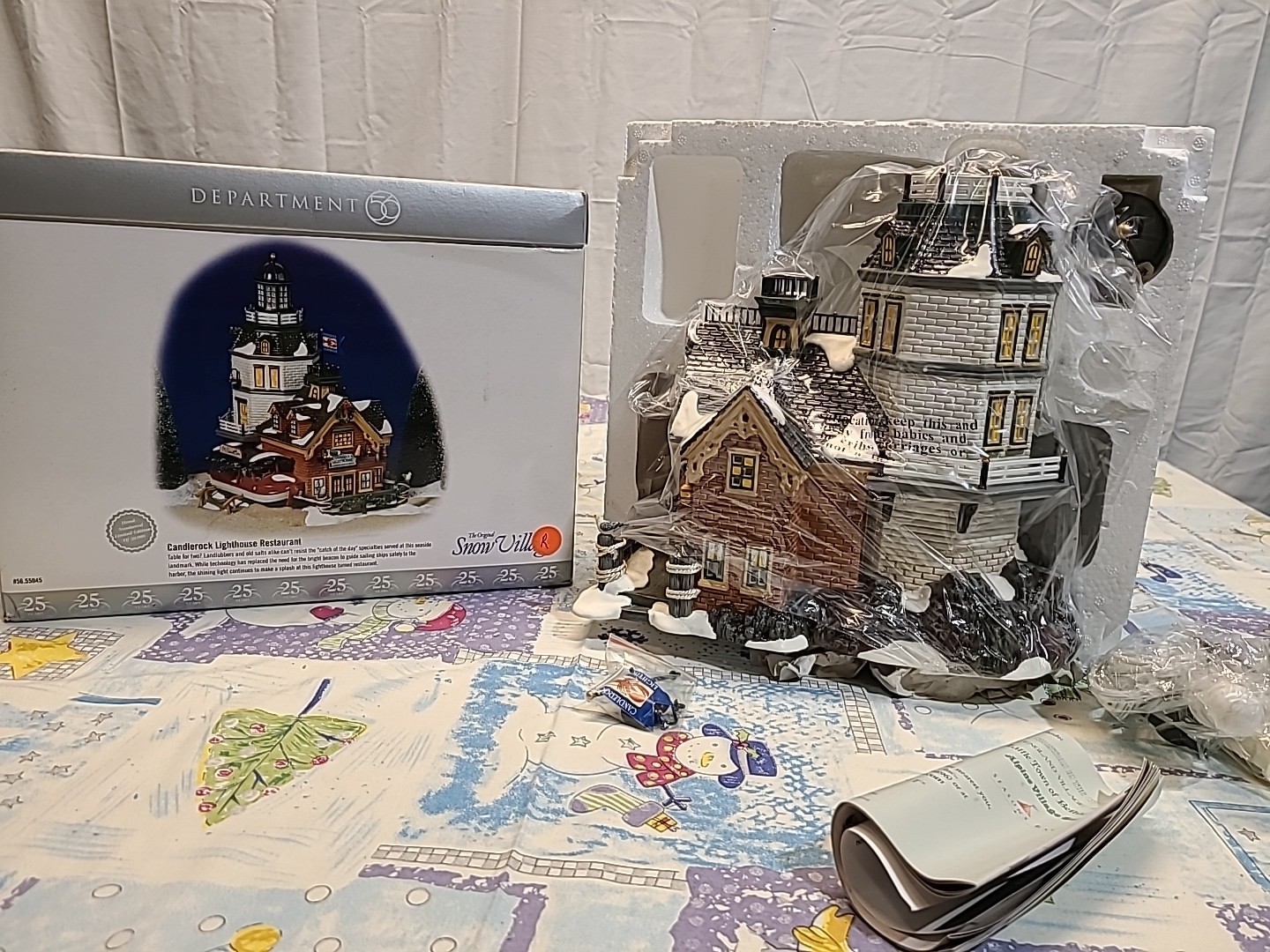 Dept 56 #55045 25th Anniversary Candlerock Lighthouse Restaurant No Dom