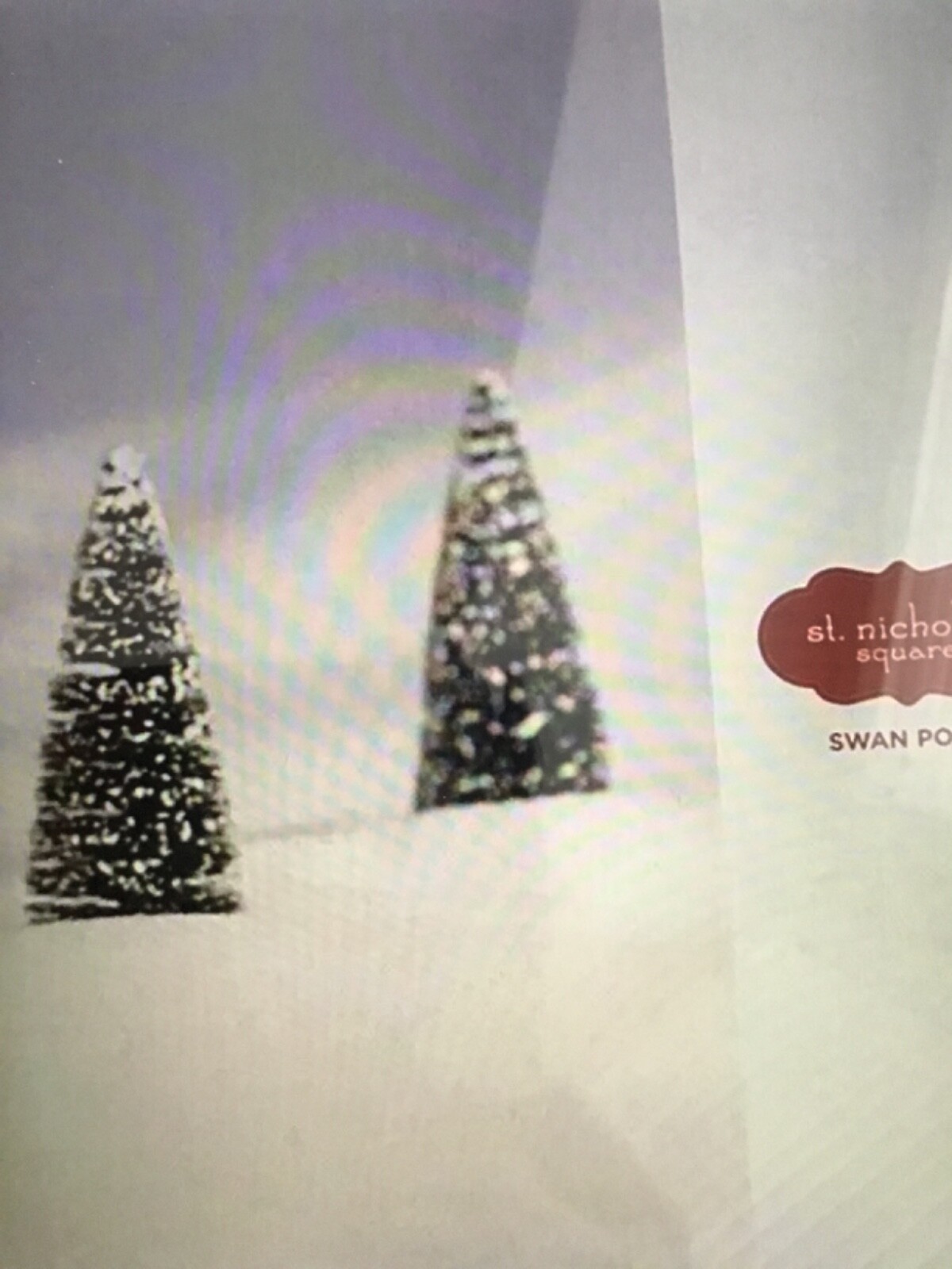 St. Nicholas Square Swan Pond Illuminated Musical NIB RETIRED 2023