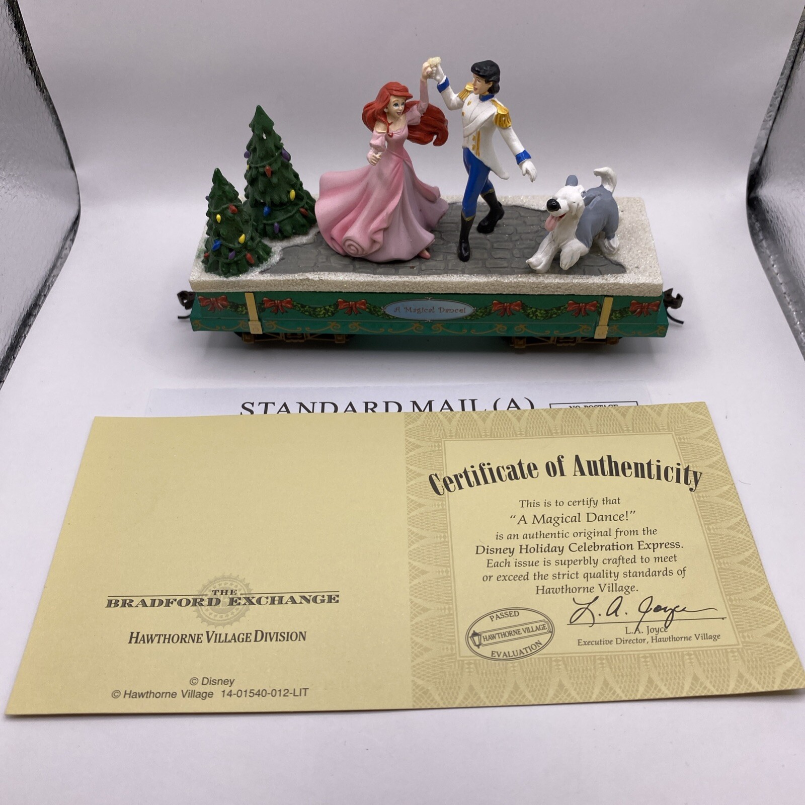 Disney “A Magical Dance ” Hawthorne Village Holiday Express Train Ariel Eric COA