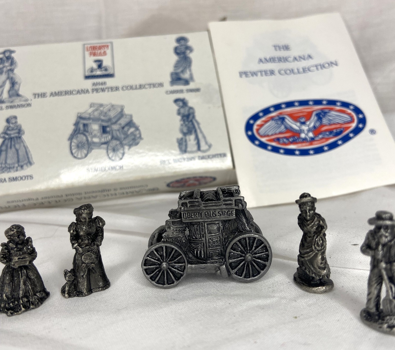 Vintage Set of The Americana Pewter Collection Figurines AH48