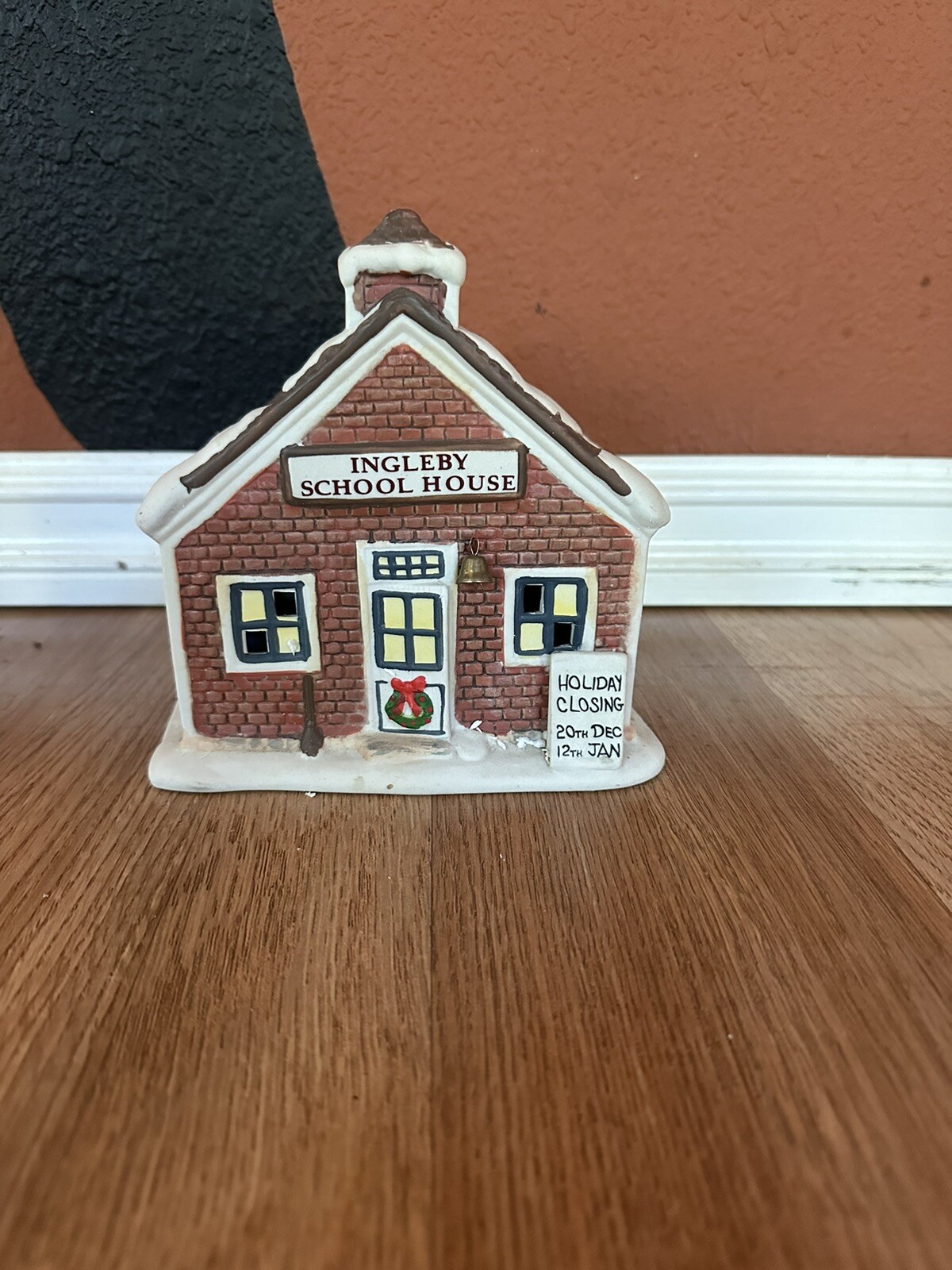 American Greetings Ingleby Lighted Christmas Village School House w/ Box