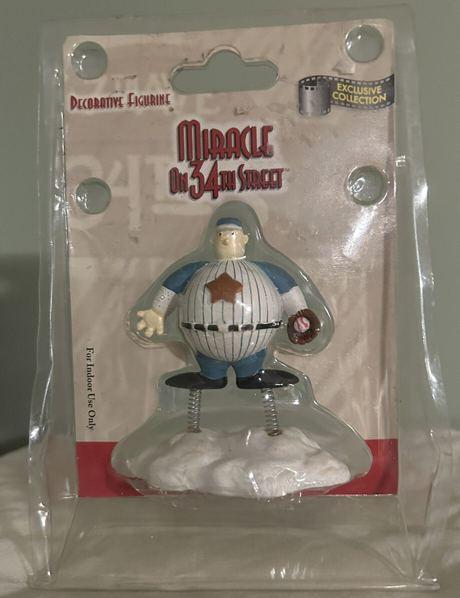 Enesco Miracle On 34th Street ~ Baseball Player Figure Village Movie Memories