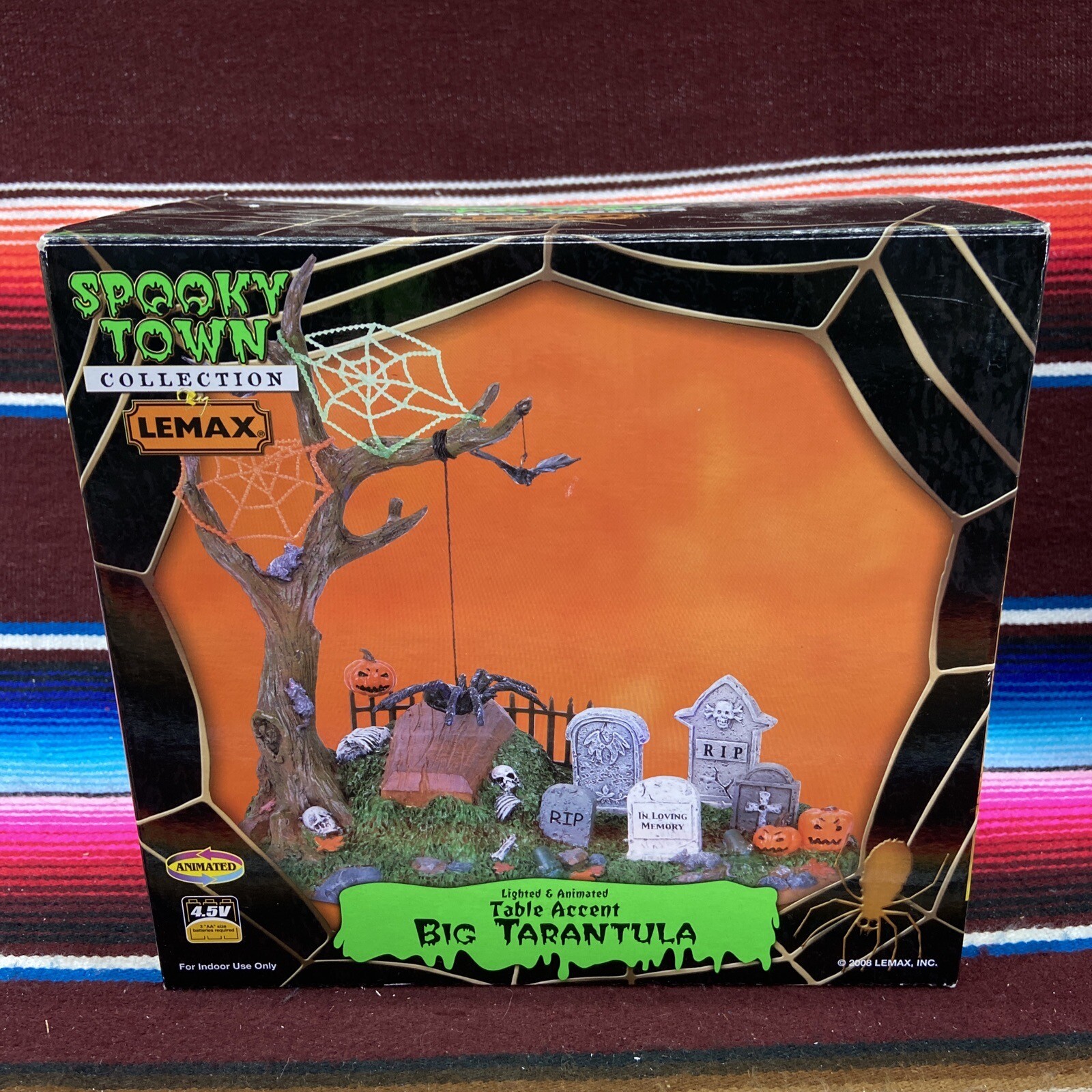 Lemax 84743 BIG TARANTULA Spooky Town Table Accent Halloween Decor 280-0848