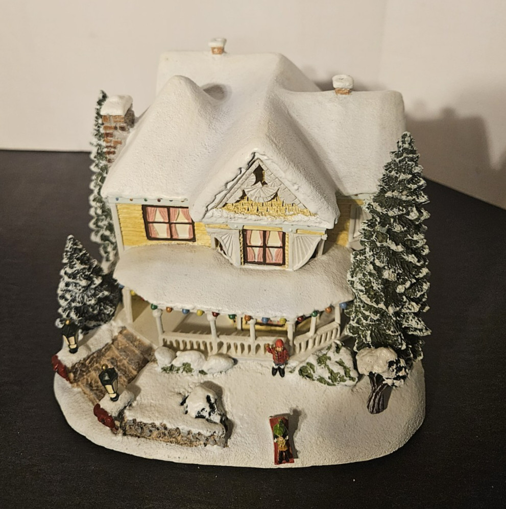 Thomas Kinkade Hawthorne Christmas Village “Victorian Homeland” Sculpture #I2323