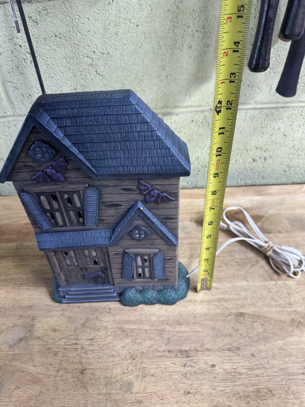 Vintage Ceramic “Haunted House” With Light