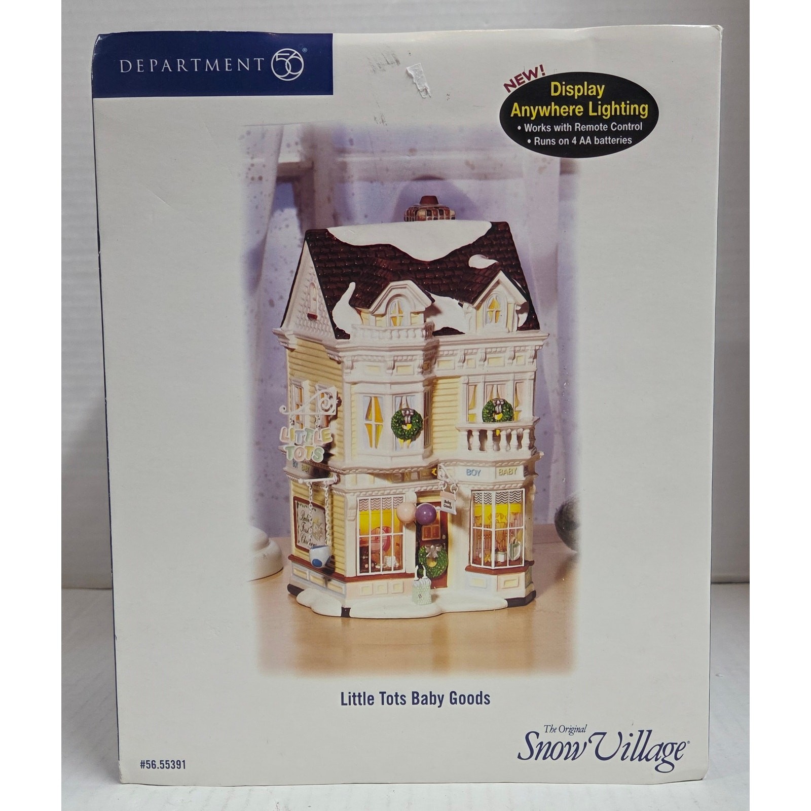 Department 56 Little Tots Baby Goods Village House Display Anywhere Lighting