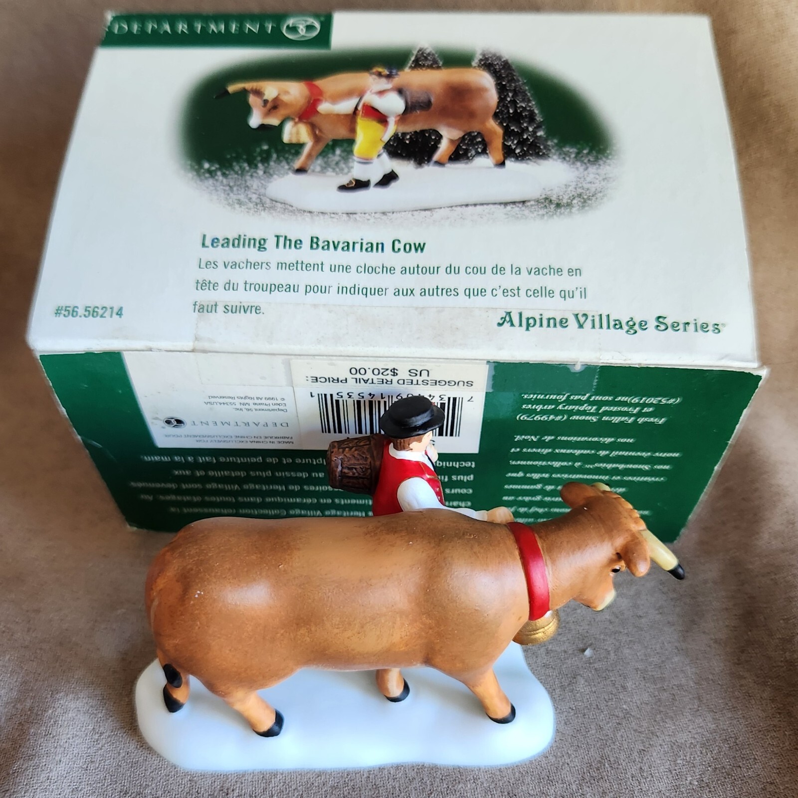 Leading The Bavarian Cow #56214 Department56 Alpine Village- BUYER GUARANTEE