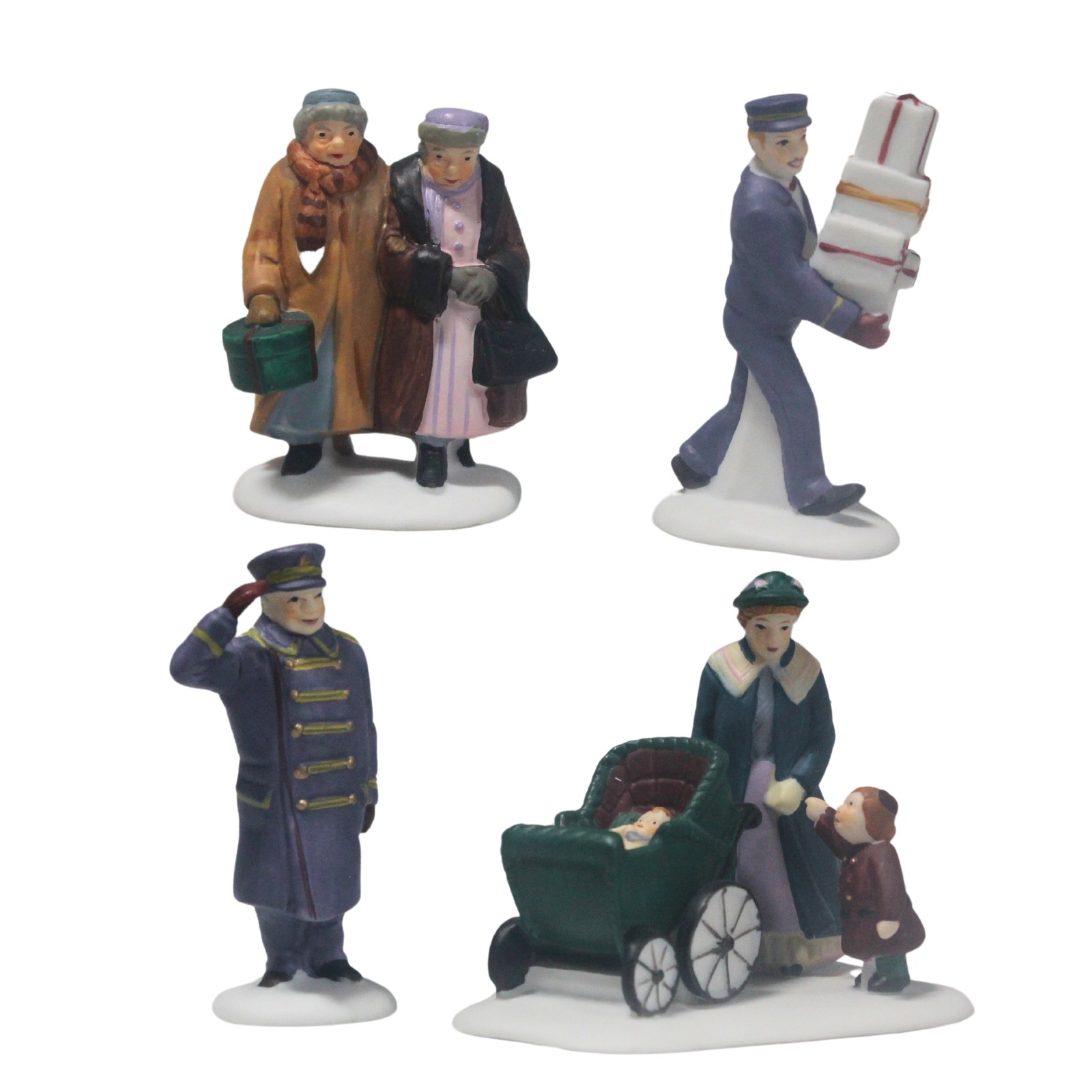Department 56, Busy Sidewalks, Heritage Village (55352) Set of 4, Worn Box