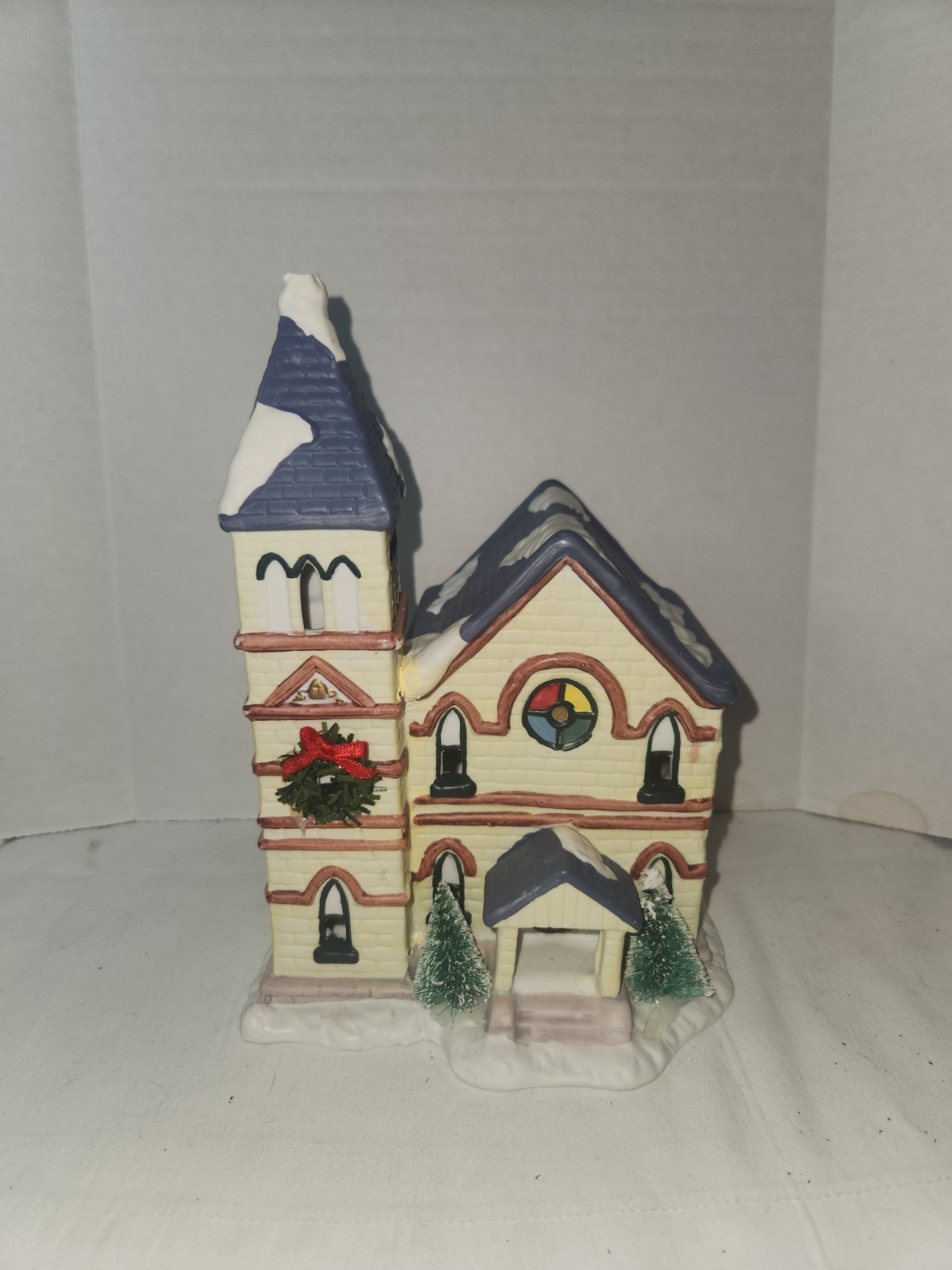 Christmas Village Church Hand Painted No Lights See Description and Pics