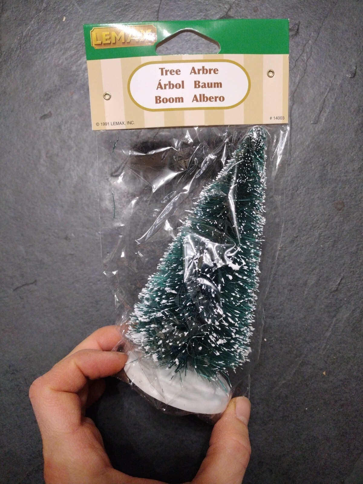 6 Inch Lemax Snow Covered Bottle Brush Tree