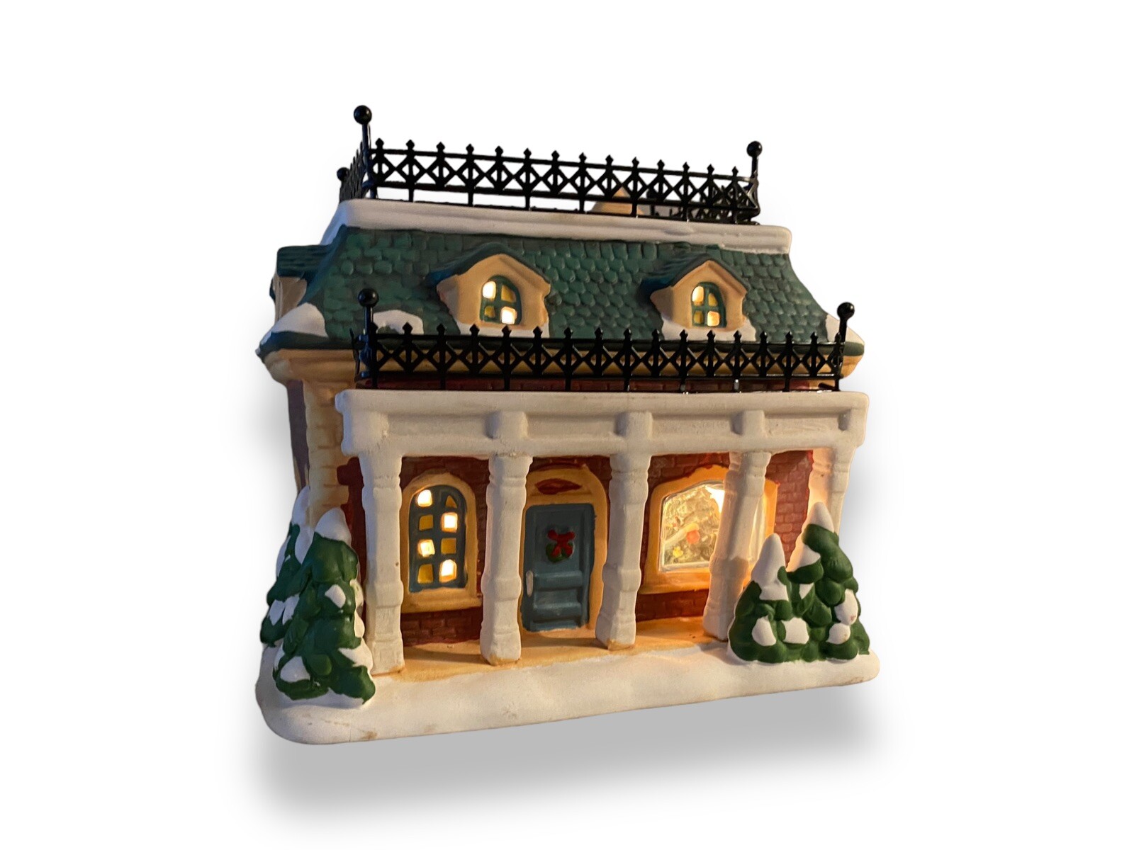 American Greetings Ingleby Village Banker’s House Lighted Ceramic Christmas NIB