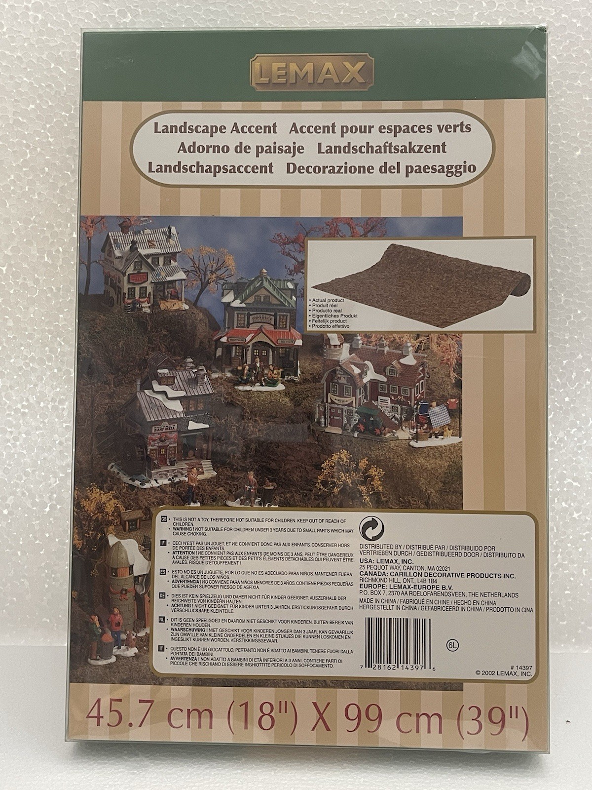 LEMAX VILLAGE ACCESSORY “MOSS LANDSCAPE DISPLAY MAT” #14397 BRAND NEW