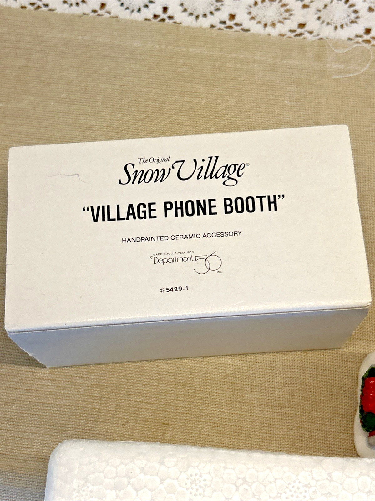 Department 56 Snow Village Miniature Figurine ” Village Phone Booth” #5429-1