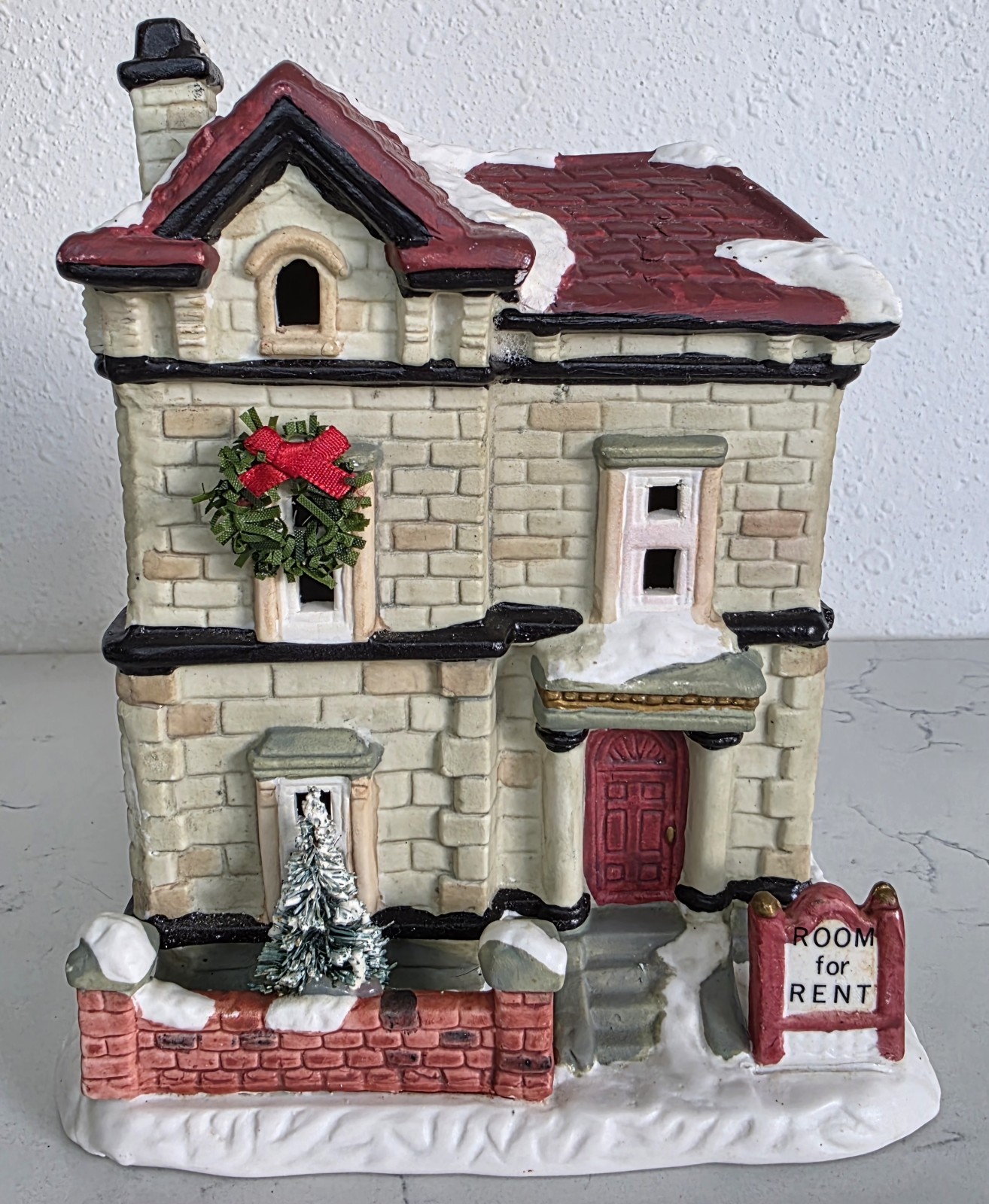 Vtg 1992 Christmas Valley Hollyshire Place Collection Village House missing Ligh