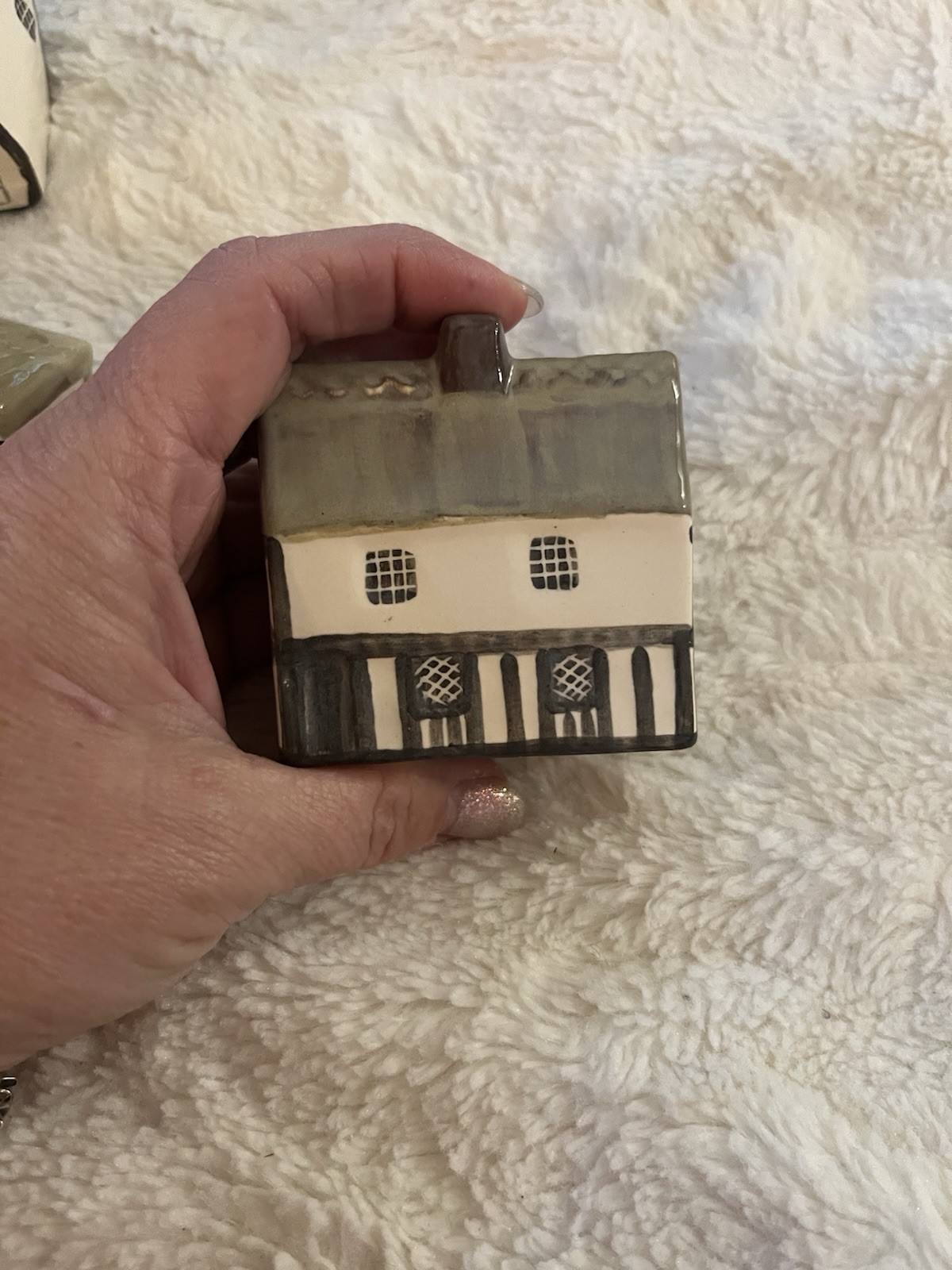 Mudlen End Studio Pottery Suffolk Stoneware Cottages Made in England Set Of 3