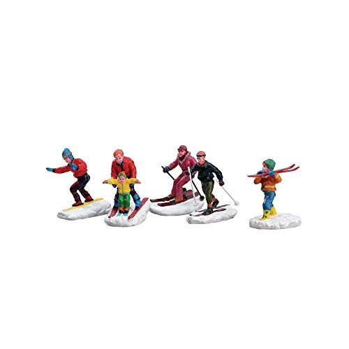 Lemax Village Collection Winter Fun Set of 5 Skiing #92357