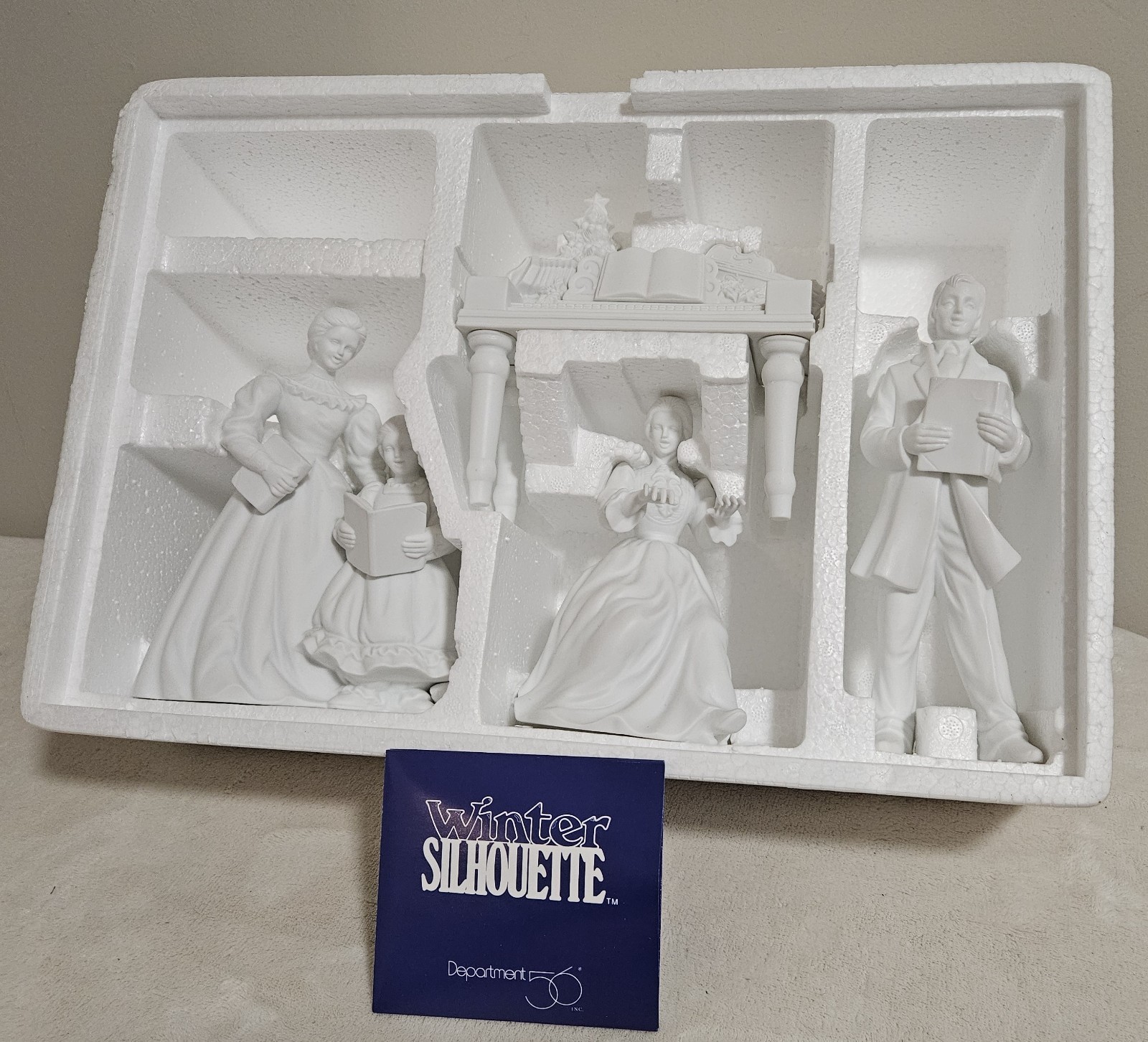 DEPT. 56 Winter Silhouette/Carols Around the Spinet/Complete Set W/BOX/NO CHIPS