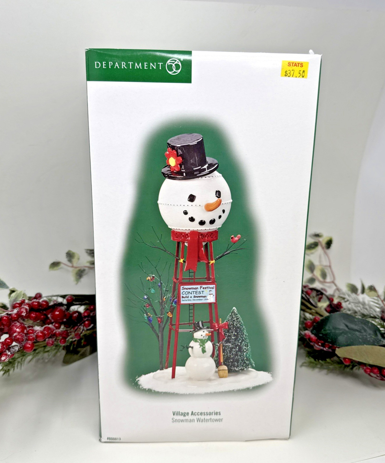 Dept. 56 Village Accessories Snowman Watertower NIP 800013