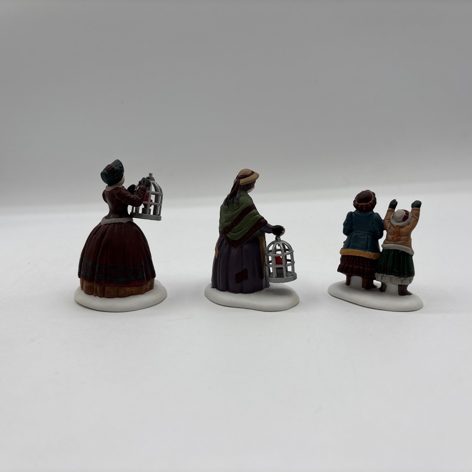 Department 56 1992 Heritage Village Collection The Bird Seller Set Of 3 5803-3
