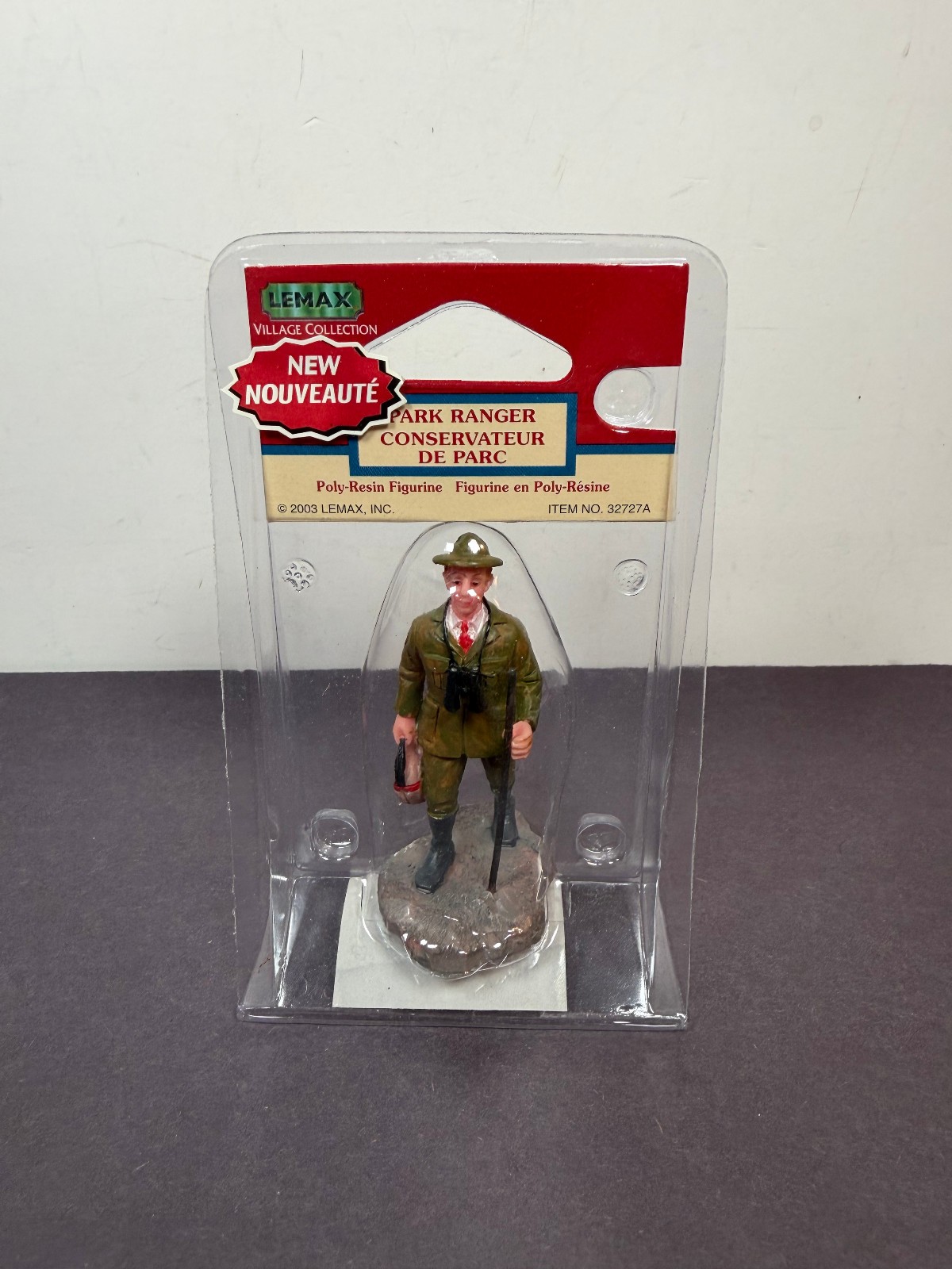 Lemax Village PARK RANGER Poly Resin Figurine Figure Set 2003 32727A