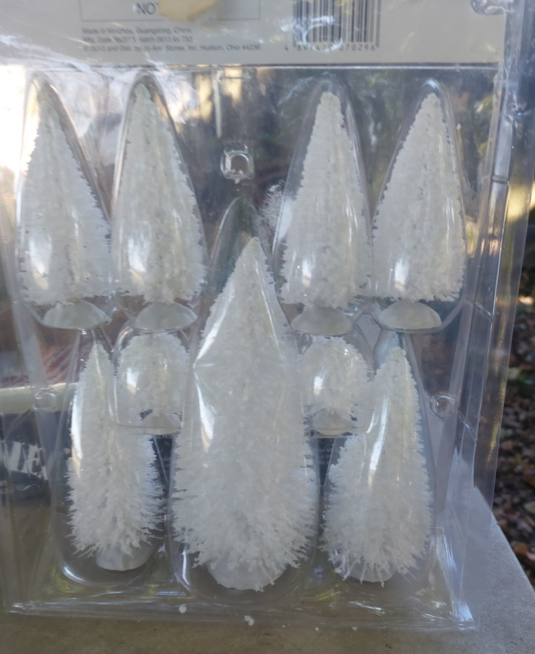 HOLIDAY INSPIRATIONS Christmas Village Snow Trees 9 Pk