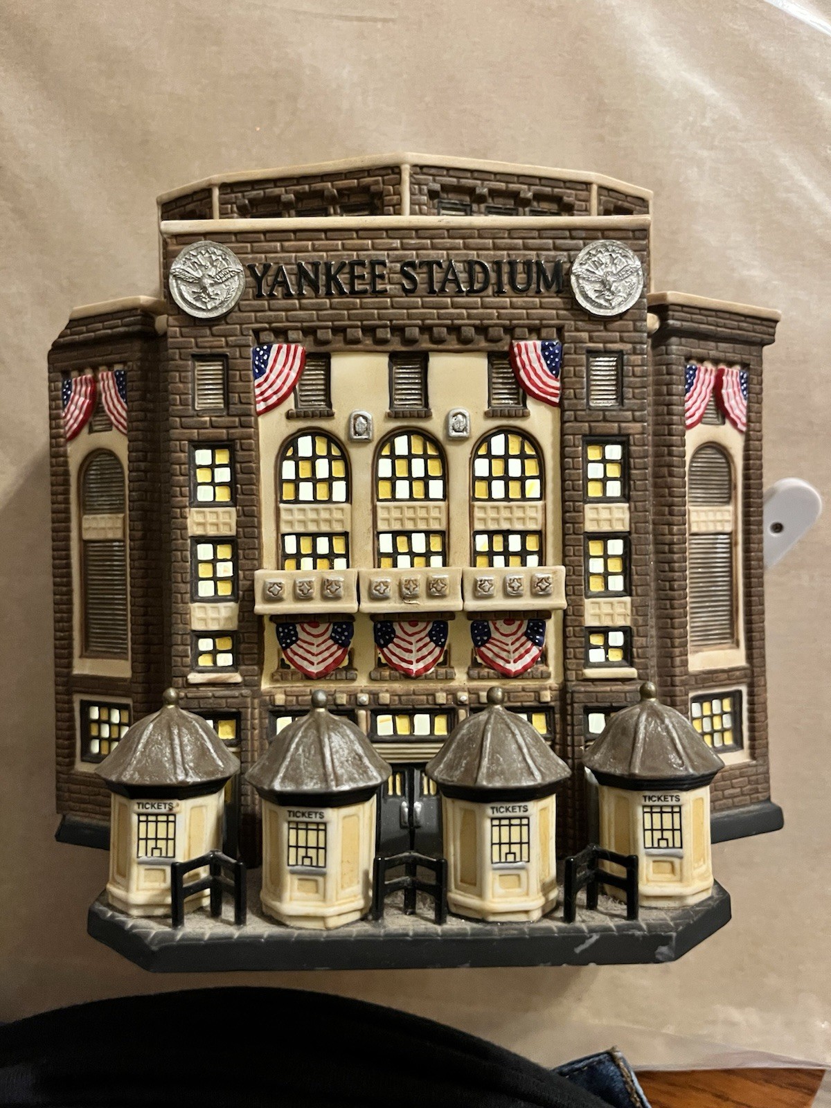 Works Dept 56 Illuminated Yankee Stadium New York Yankees Collectible Ceramic H…