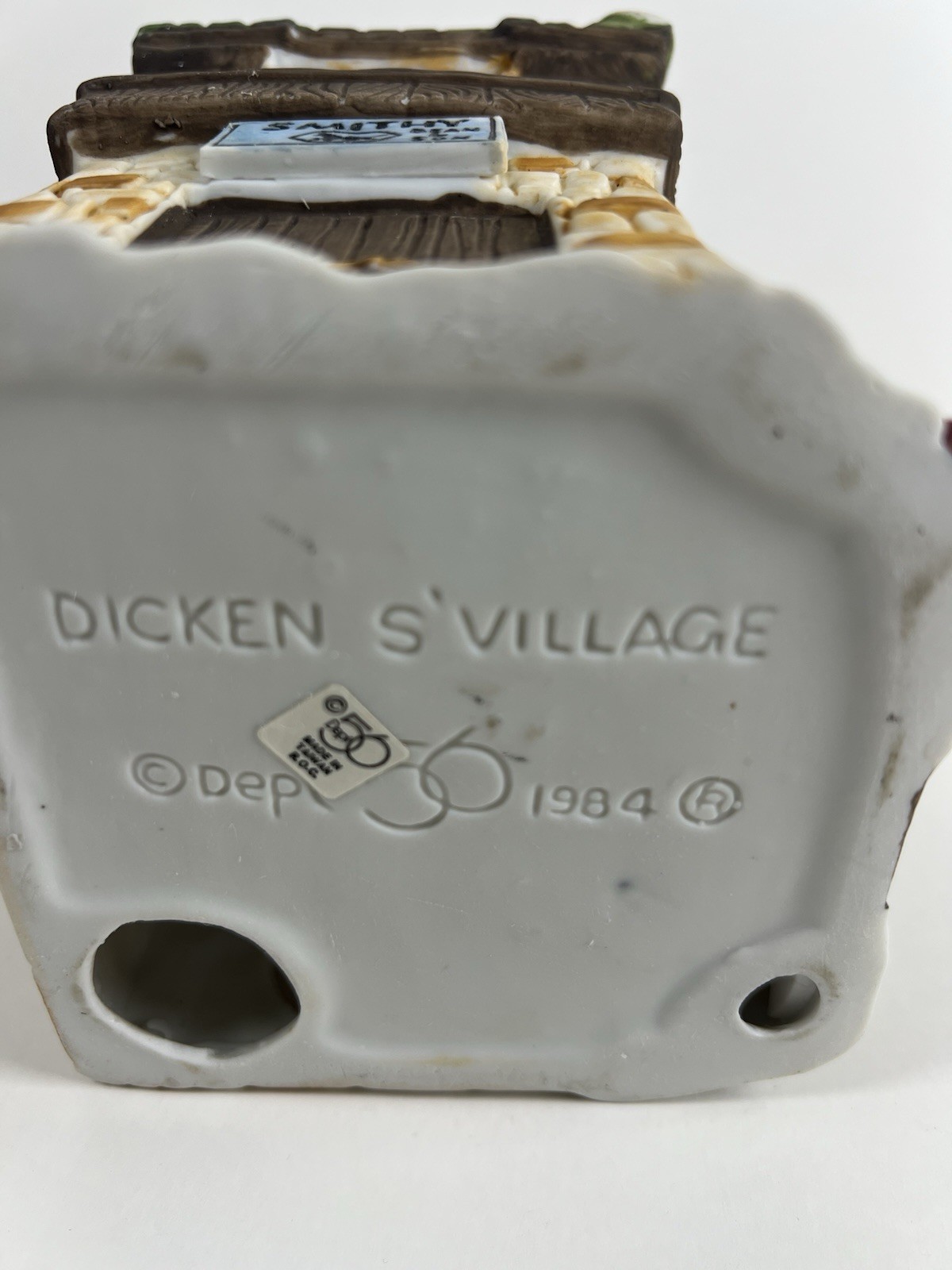 Dept 56 Dickens Village “Smithy and Bean” Blacksmith Bldg ’84 Vintage-No Light