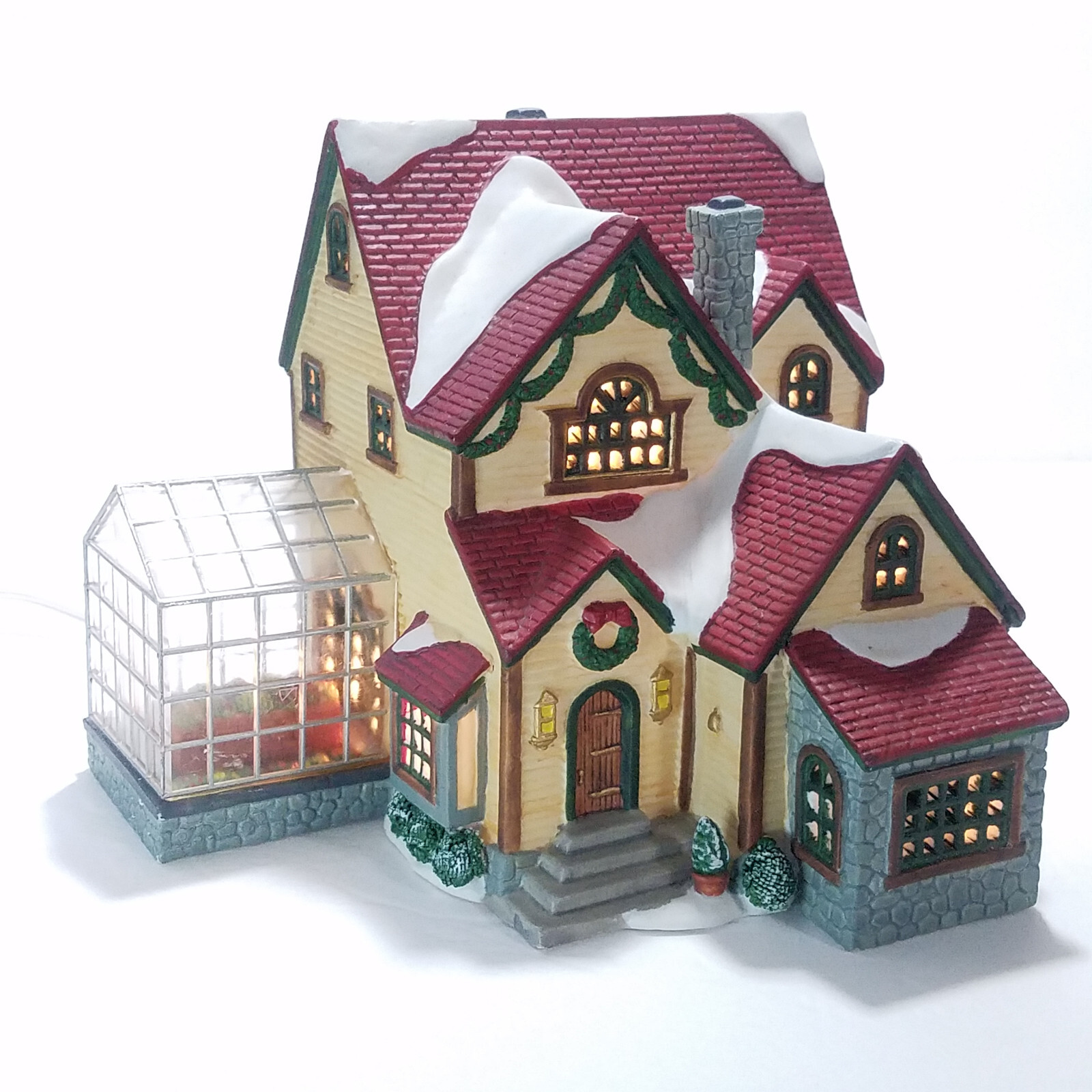 Lemax 1998 Nancy’s Nurseries Jukebox Junction #85279 Greenhouse Chimney Red Tile