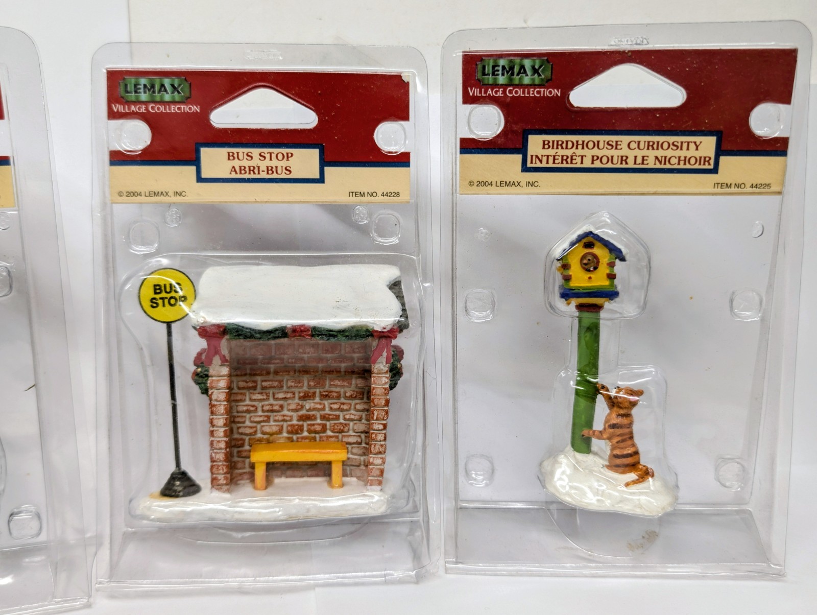 Lemax Village Accessories Wreaths Christmas Trees Birdhouse Bus Stop