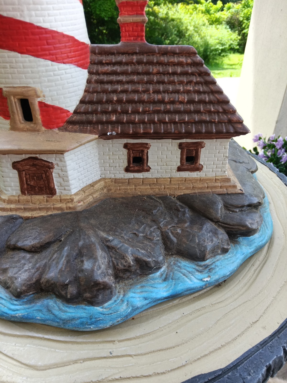 Vintage Byron Molds Hand Painted Lighthouse Ceramic 1980