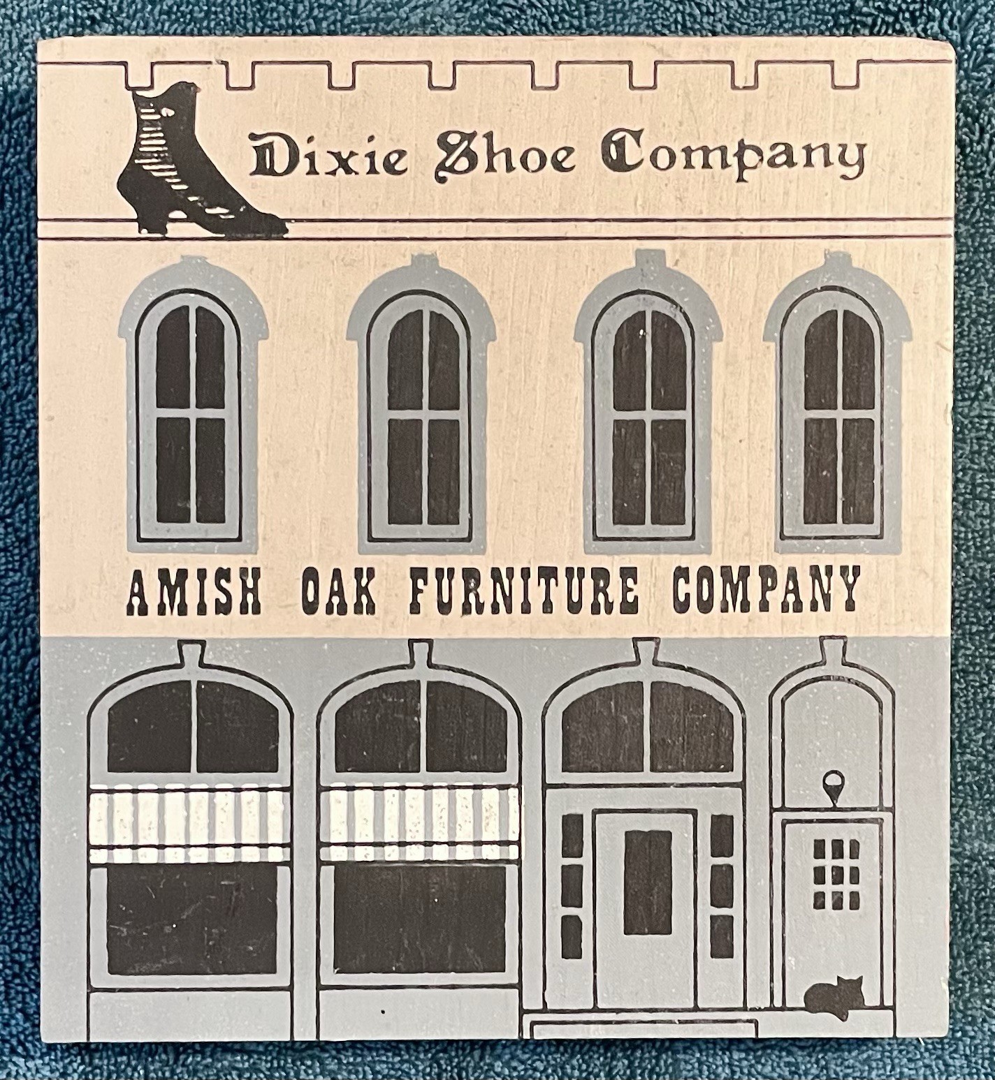 THE CAT’S MEOW 1988 DIXIE SHOE COMPANY AMISH OAK FURNITURE COMPANY