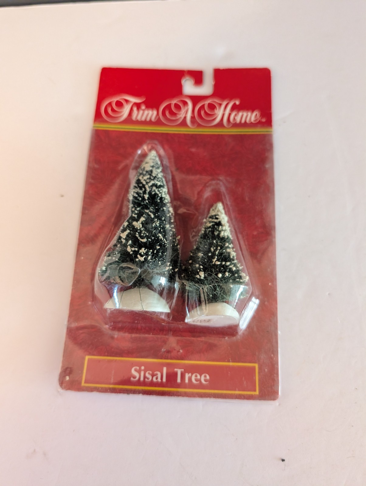 Dept 56 Snowy Sisal Brush Christmas Trees Village Decor -Trim A Home – 2 Trees