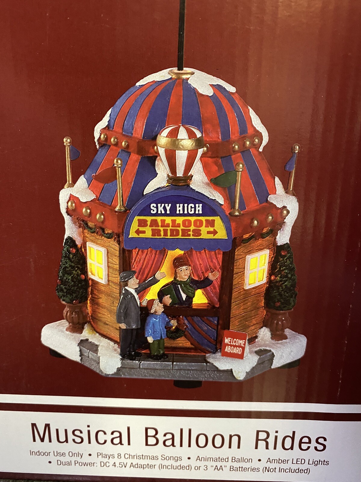 Enchated Forest 12″ LED Spinning Musical Balloon Rides Village New In Box