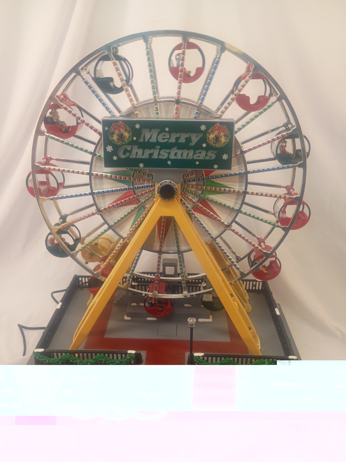 Vintage Maisto Musical Winter Wonder Ferris Wheel Toy Merry Xmas TESTED WORKS
