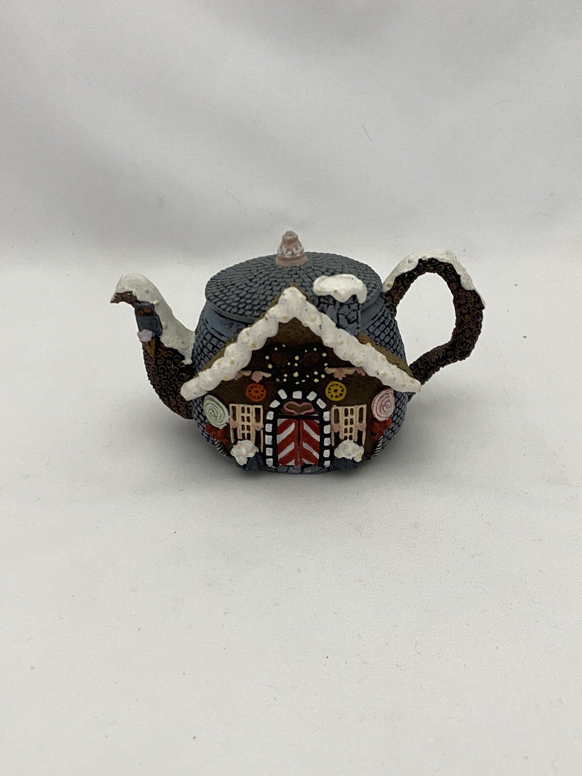 Hometown Teapot Cottages Gingerbread Christmas Village Whimsical Cottage Snow