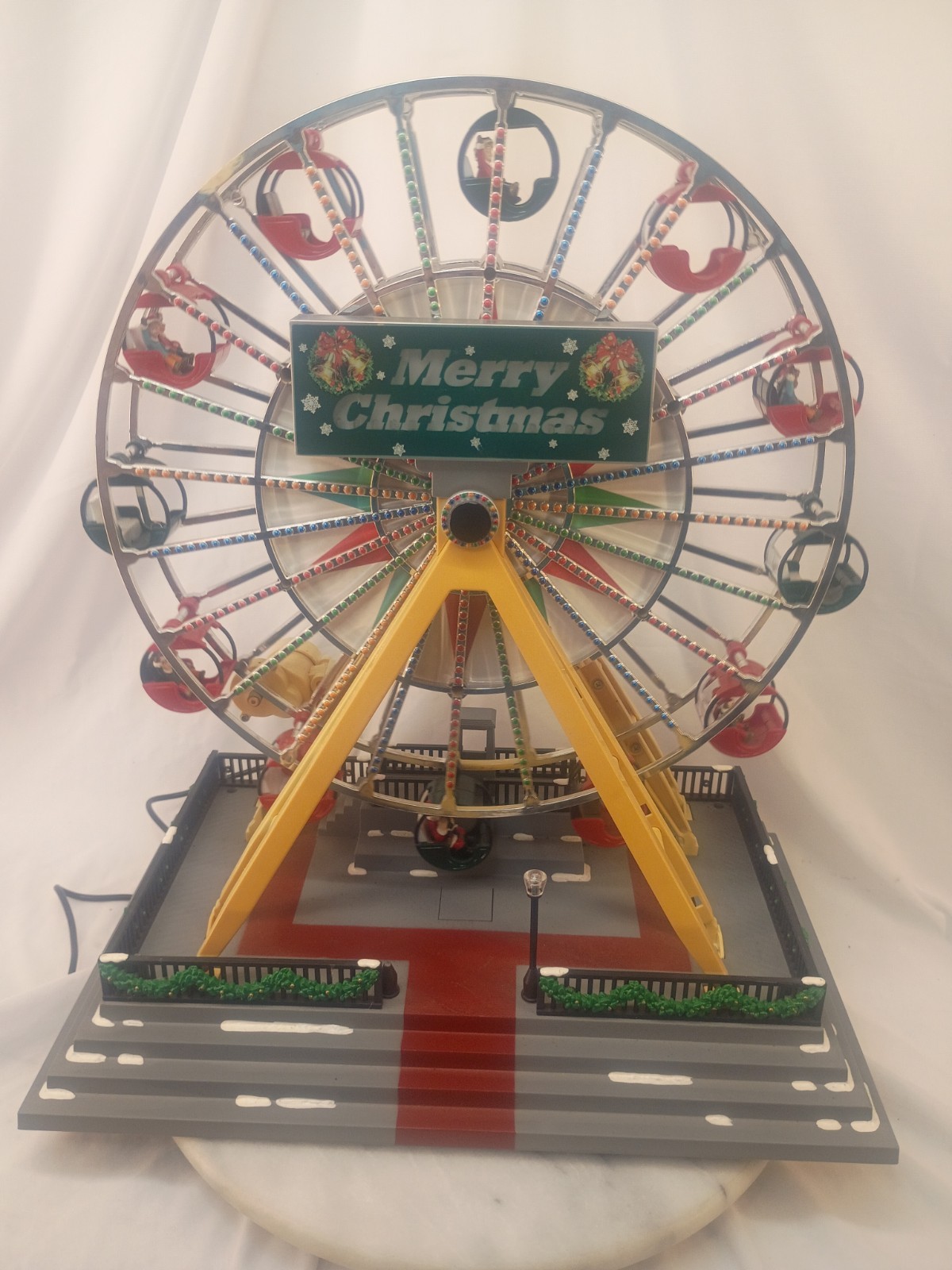 Vintage Maisto Musical Winter Wonder Ferris Wheel Toy Merry Xmas TESTED WORKS