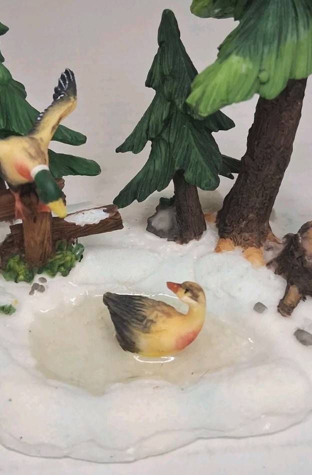 Santas Workbench Resin Accessory Ducks on Frozen Lake Pre-owned In Box