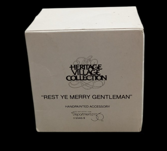 Dept. 56 Heritage Village Rest Ye Merry Gentleman 55409 Handpainted Accessory