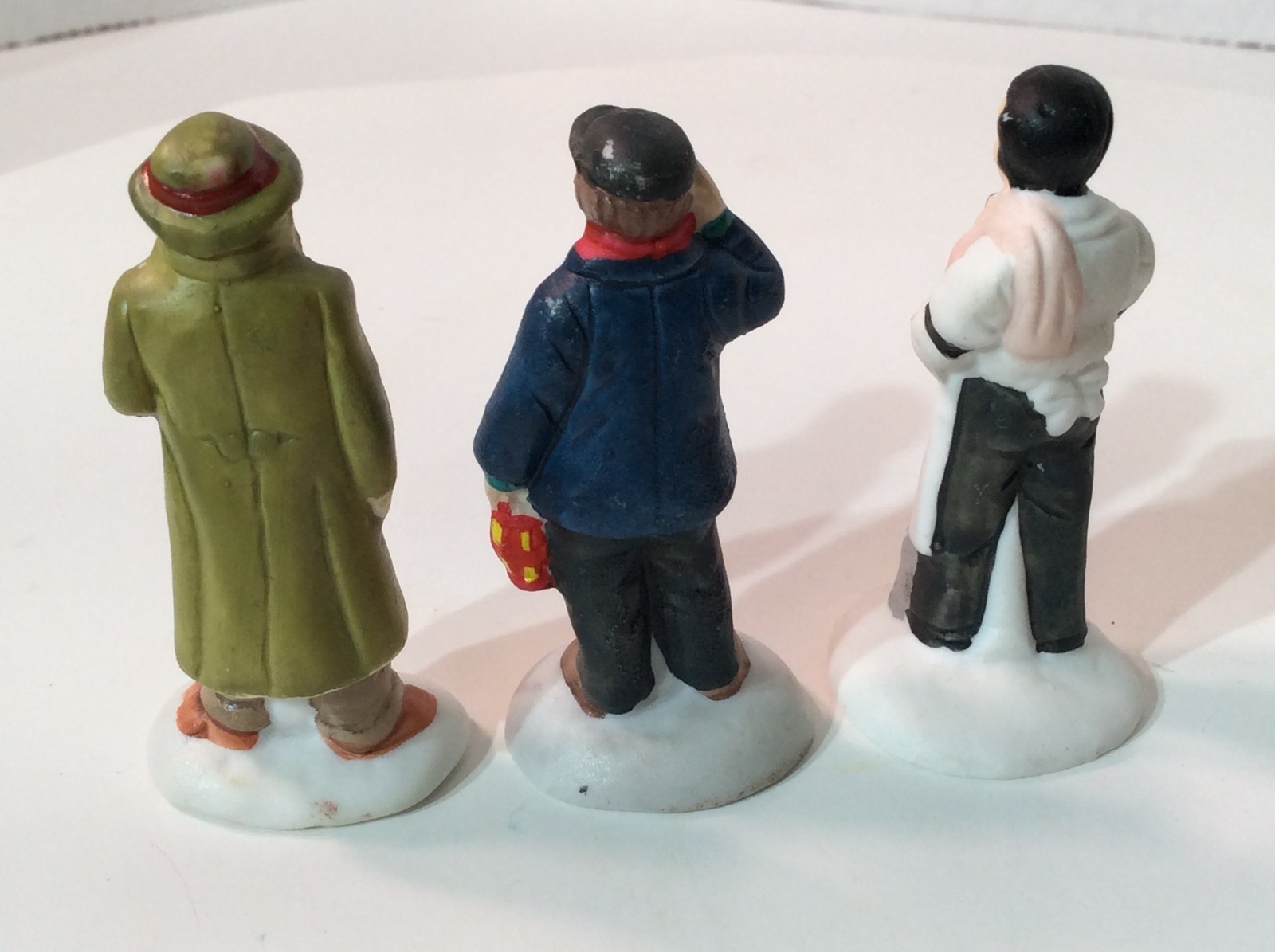 A Wonderful Holiday Christmas Village, Three Men Figurines, no packaging
