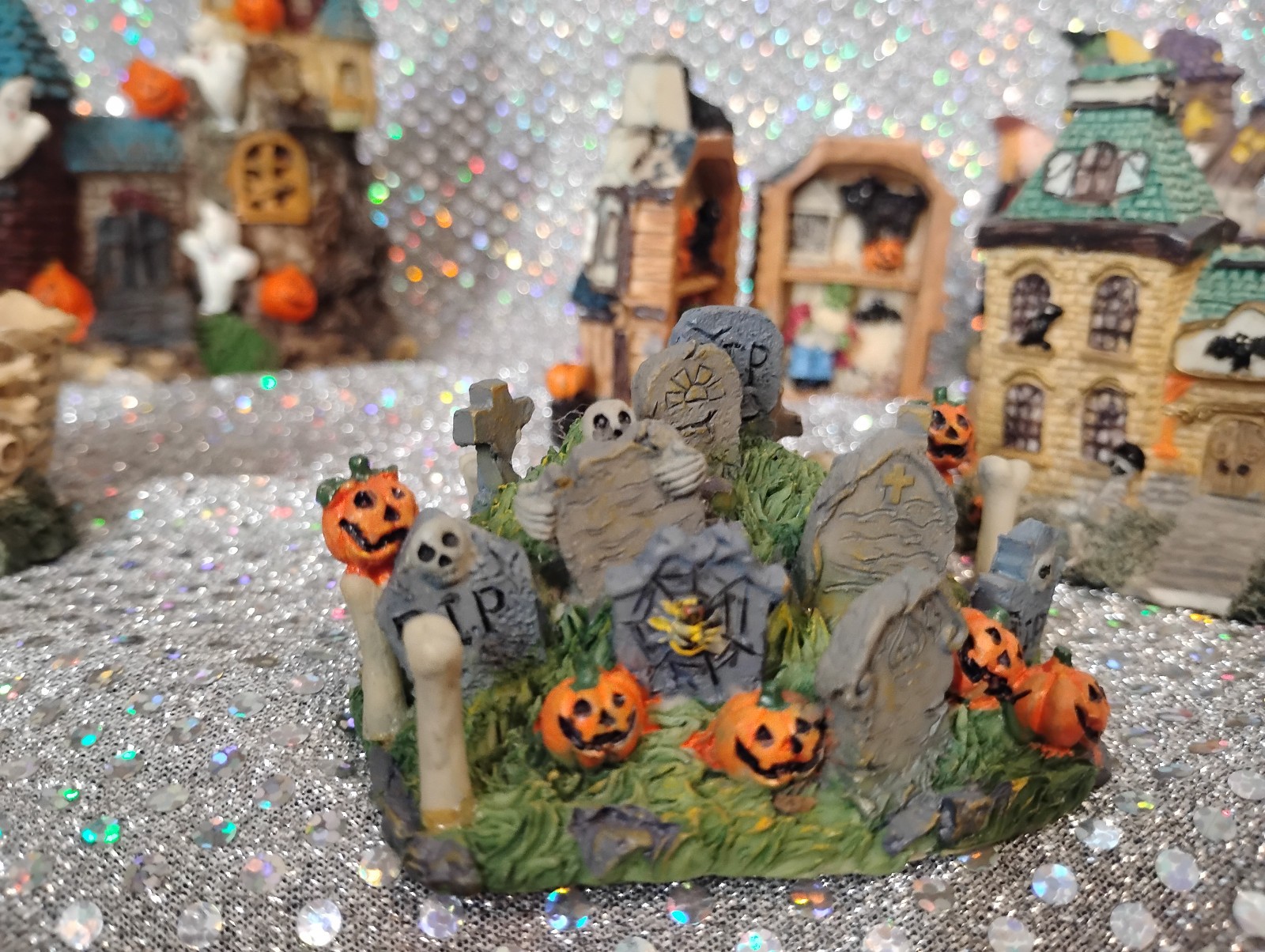 Lot of 13 Assorted Small Halloween Village Figures 1″-3″ – See Pictures